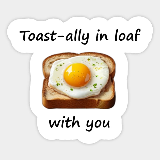 Egg Fried Vintage Food Toast Bread Sandwich Yummy Kawaii Sticker by Flowering Away